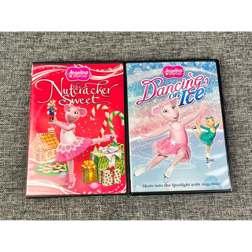 Angelina Ballerina DVD Set Nutcracker Sweet and Dancing on Ice Holiday Lot